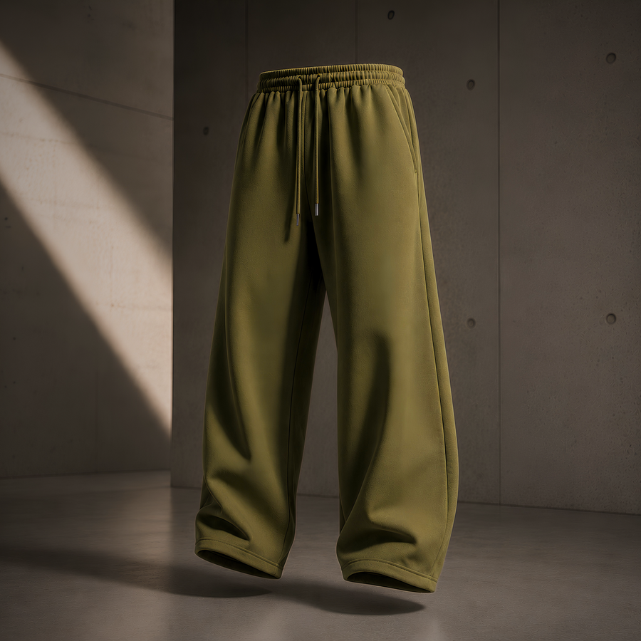 OLIVE GREEN OVERSIZED JOGGERS