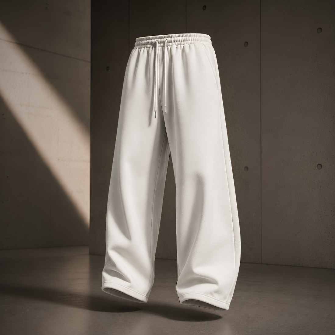 WHITE OVERSIZED JOGGERS