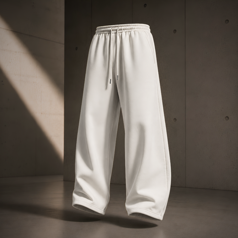WHITE OVERSIZED JOGGERS